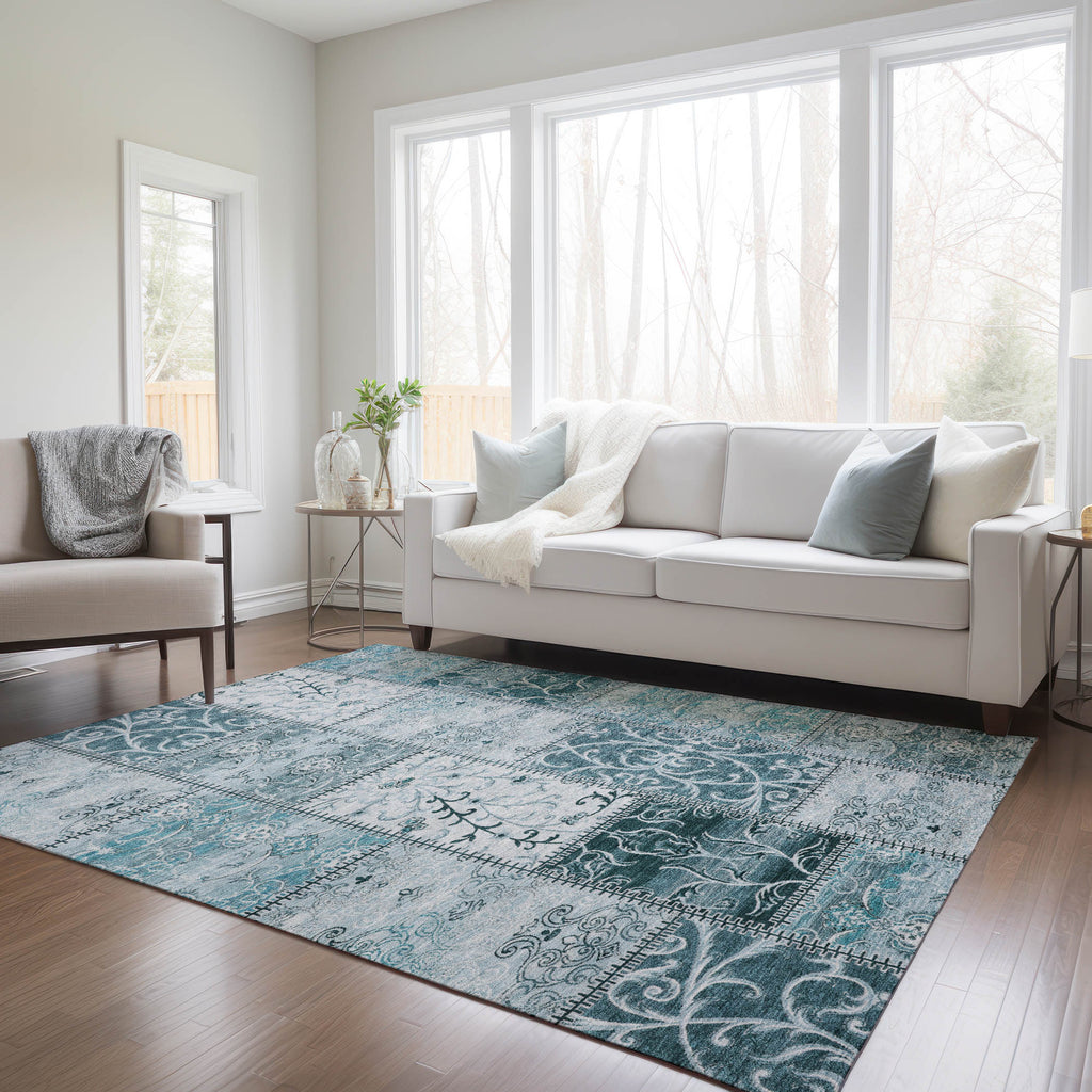 addison chantille acn566 teal rug