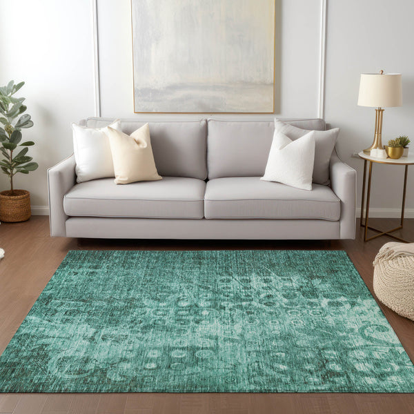 addison chantille acn577 teal rug