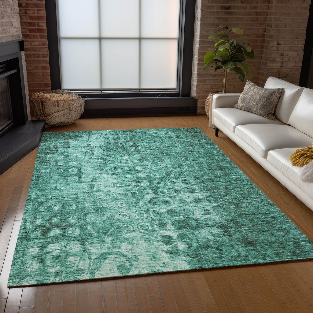 addison chantille acn577 teal rug