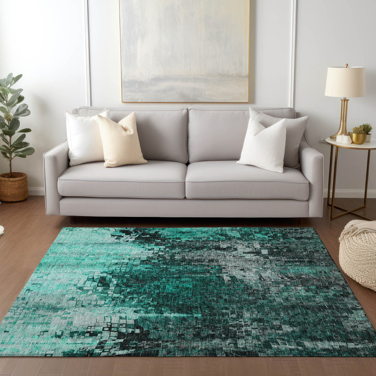 addison chantille acn581 teal rug