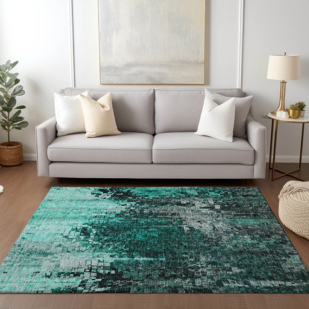addison chantille acn581 teal rug