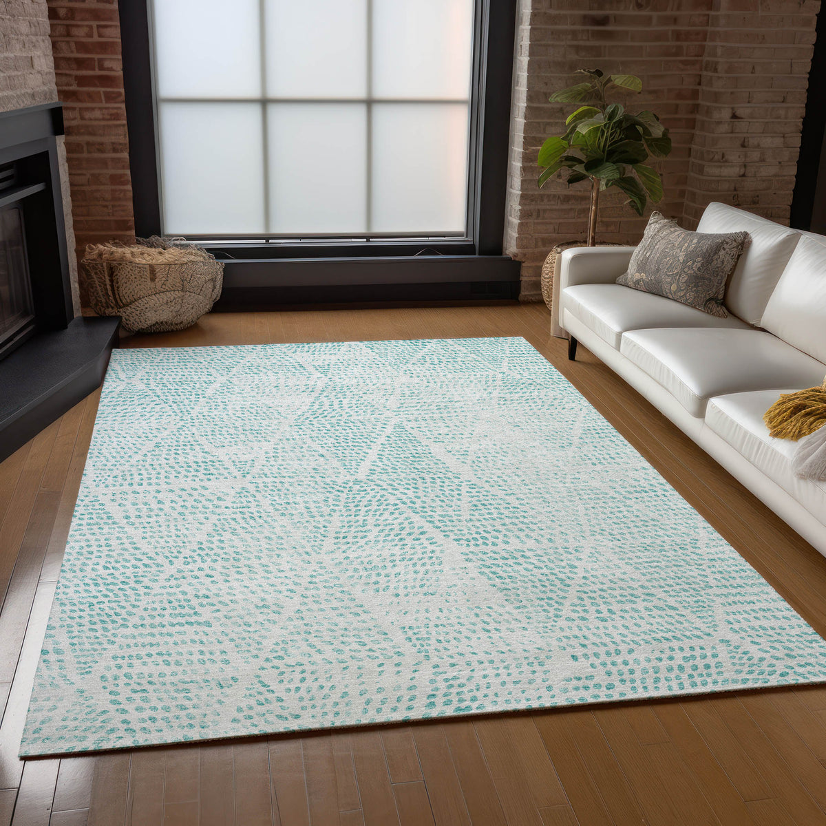 Addison Chantille ACN591 Aqua Rug
