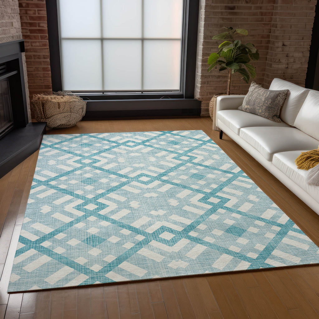 addison chantille acn616 teal rug
