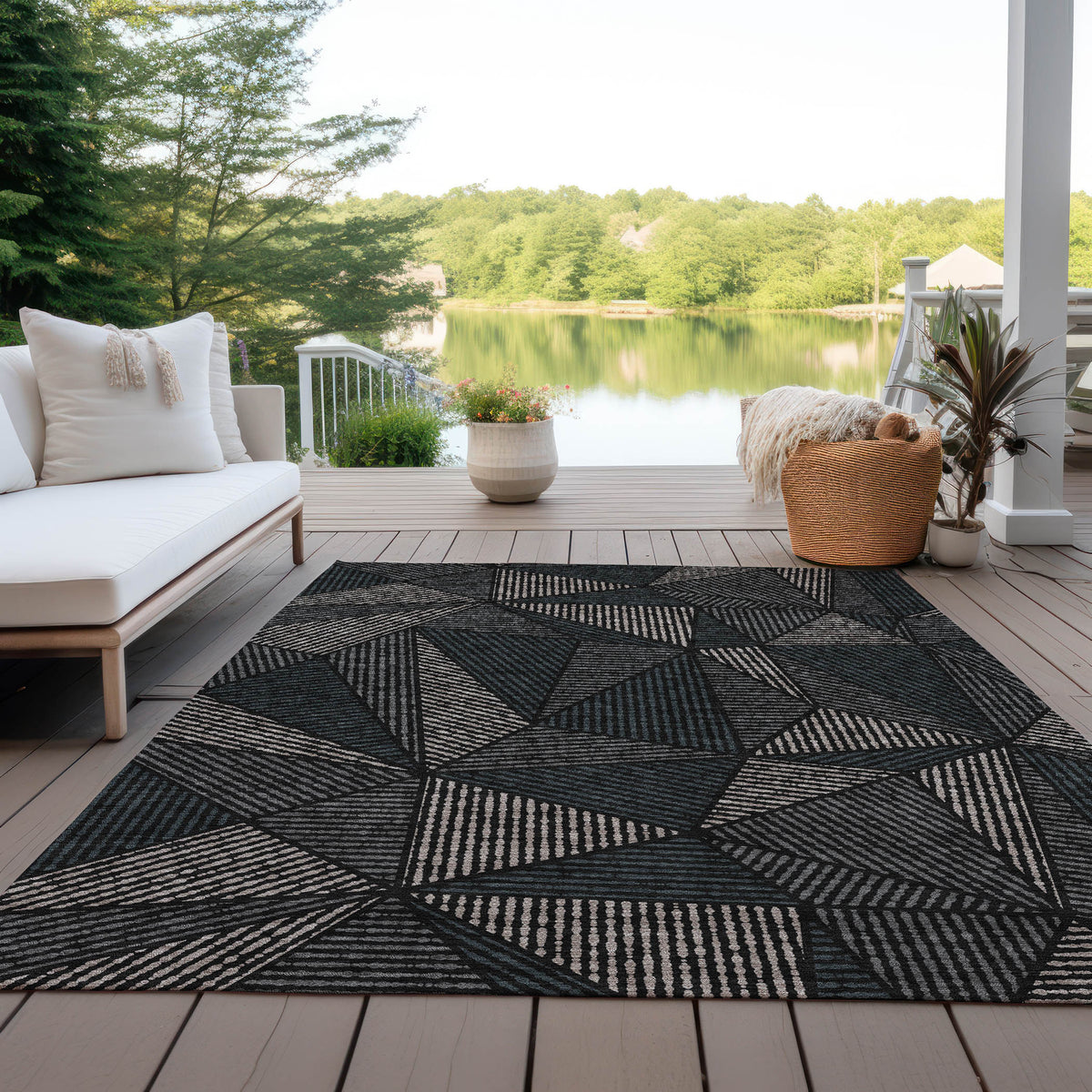 Addison Chantille ACN618 Black Rug