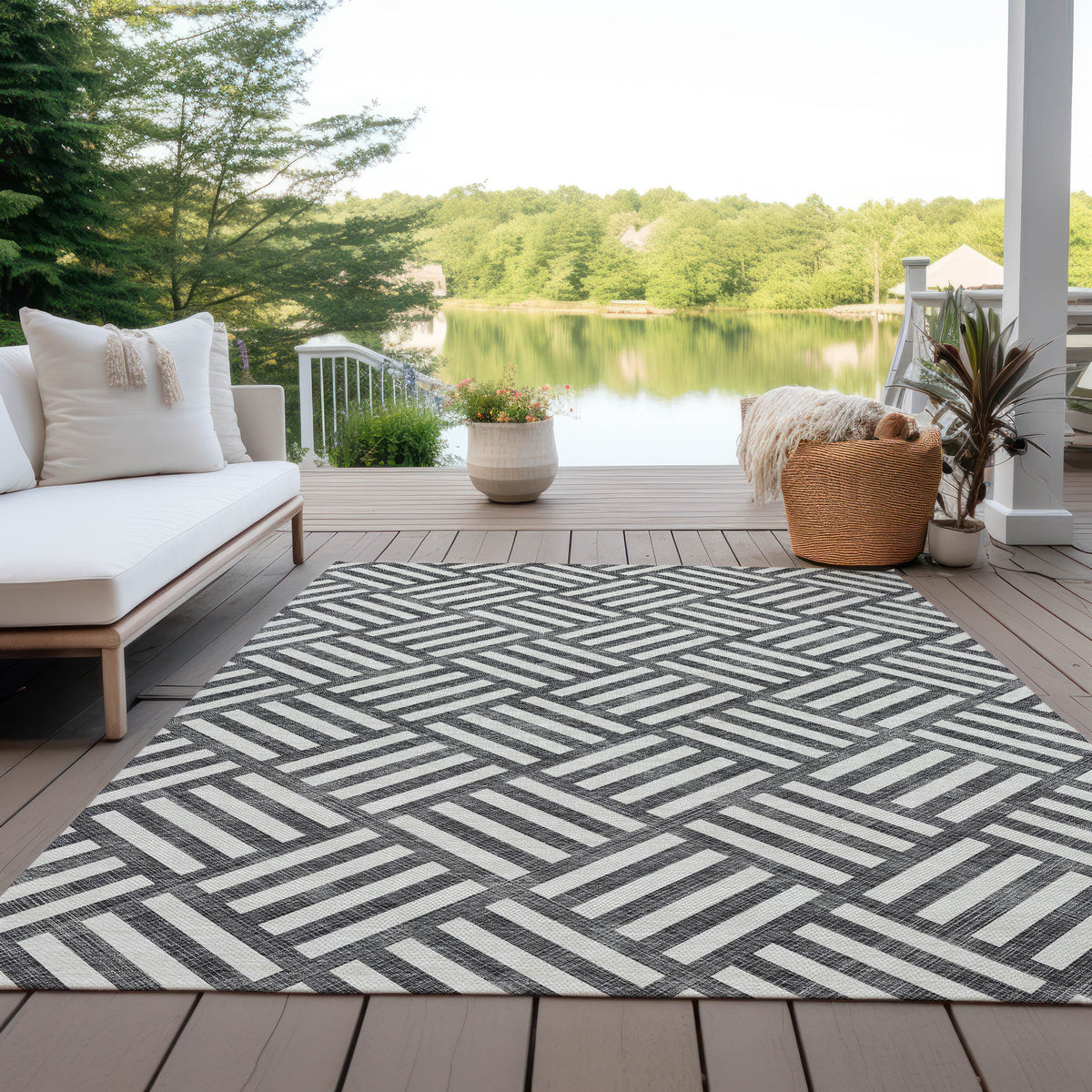 Addison Chantille ACN620 Black Rug
