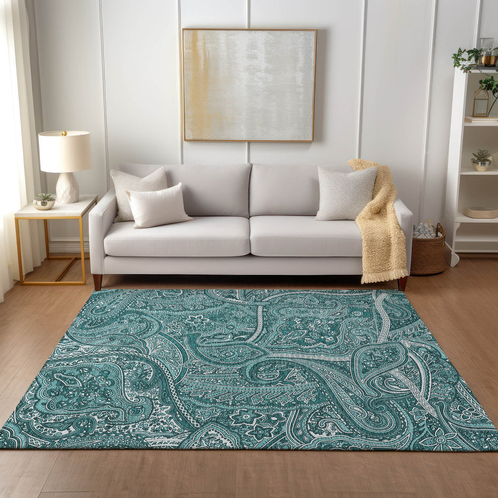 addison chantille acn623 teal rug
