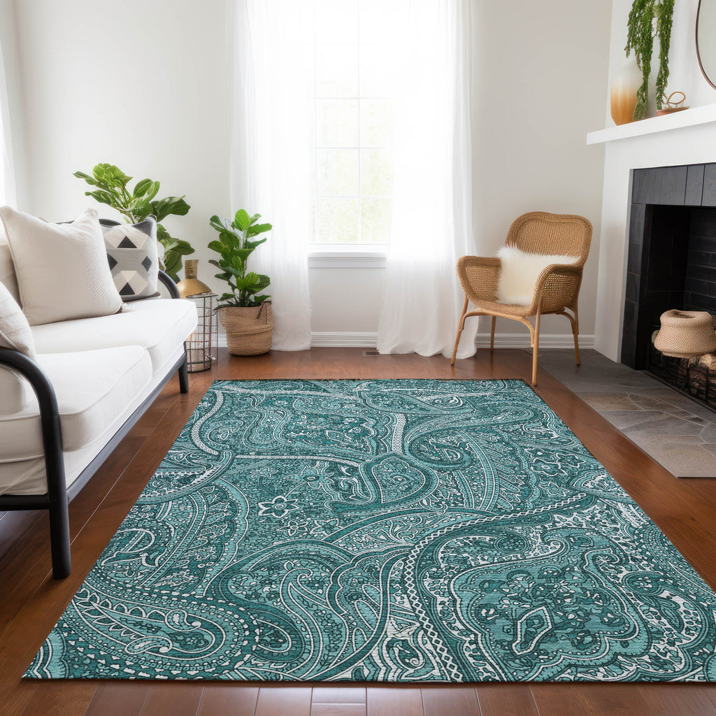 addison chantille acn623 teal rug