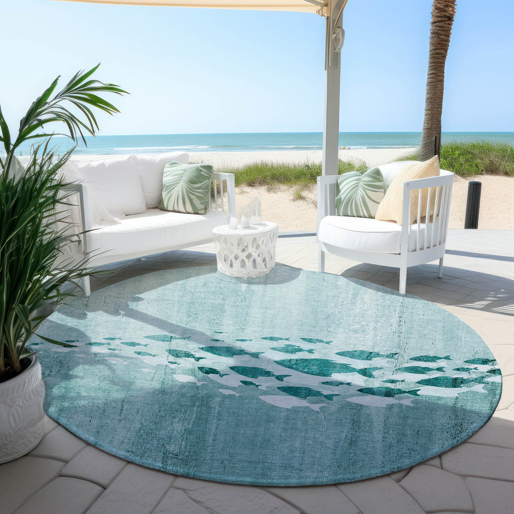 addison chantille acn627 teal rug