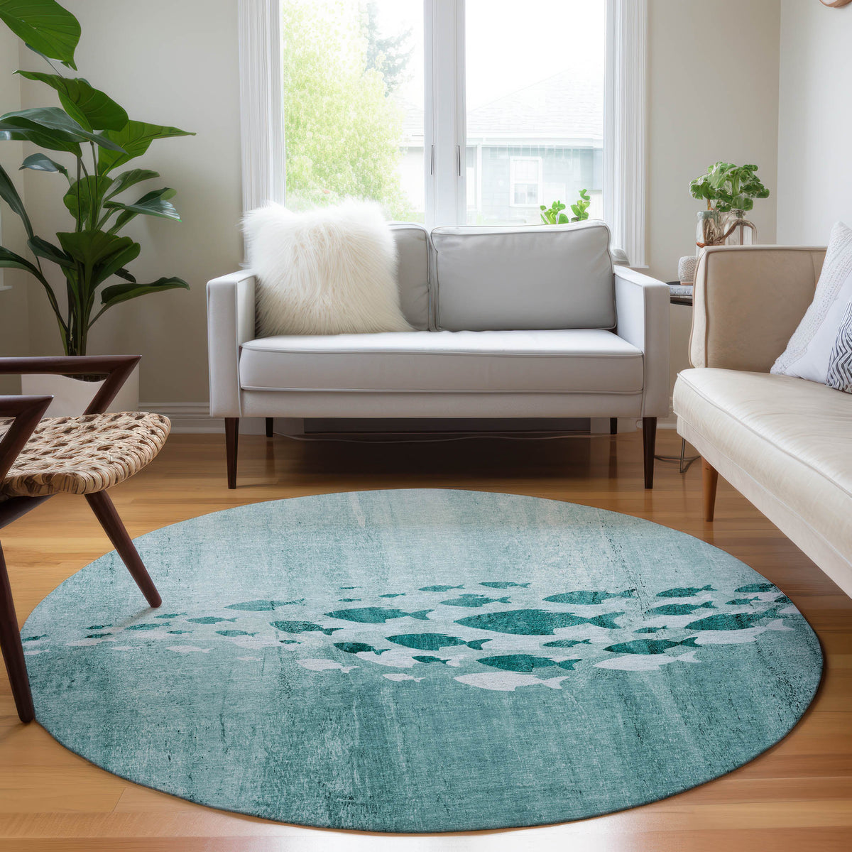 addison chantille acn627 teal rug