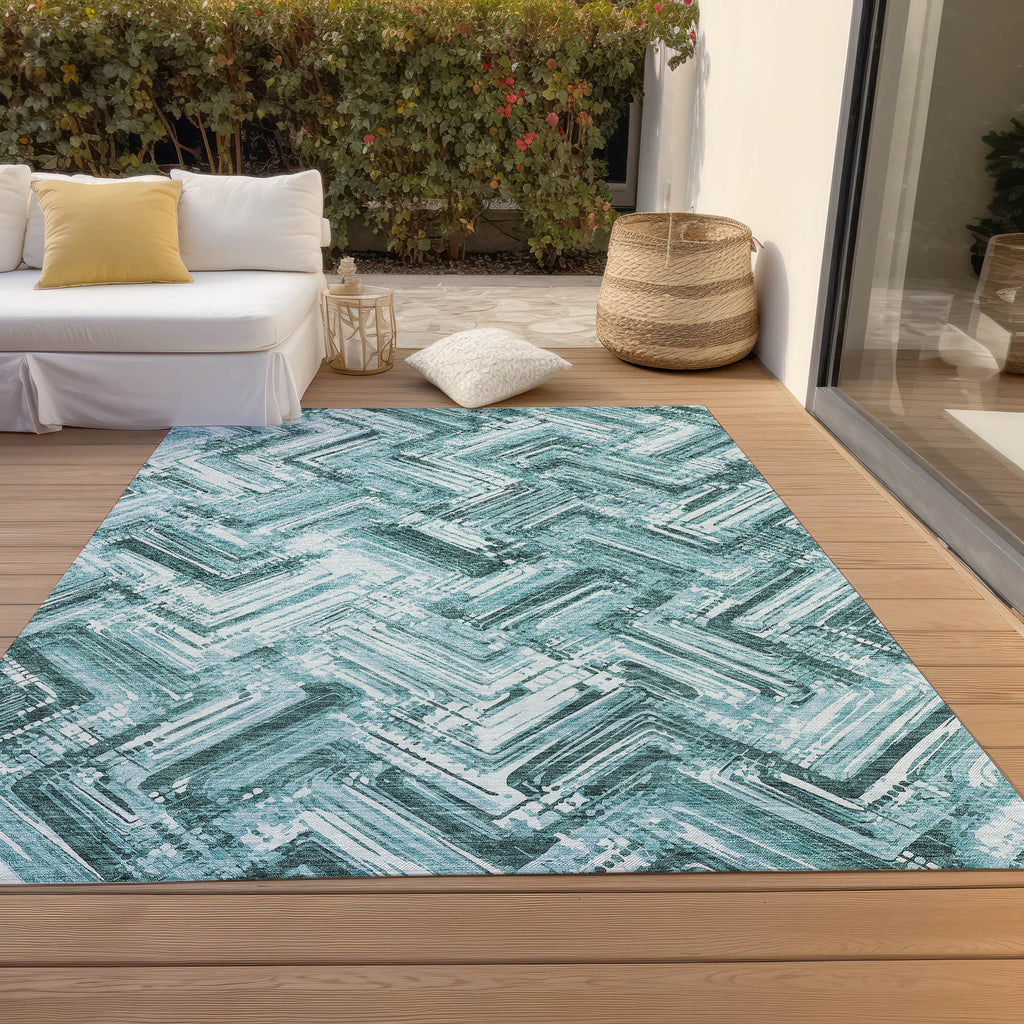 addison chantille acn630 teal rug