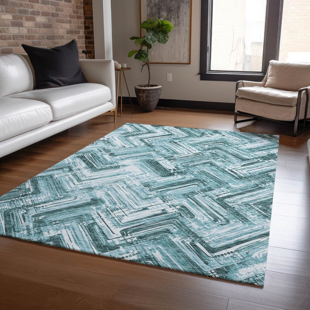 addison chantille acn630 teal rug