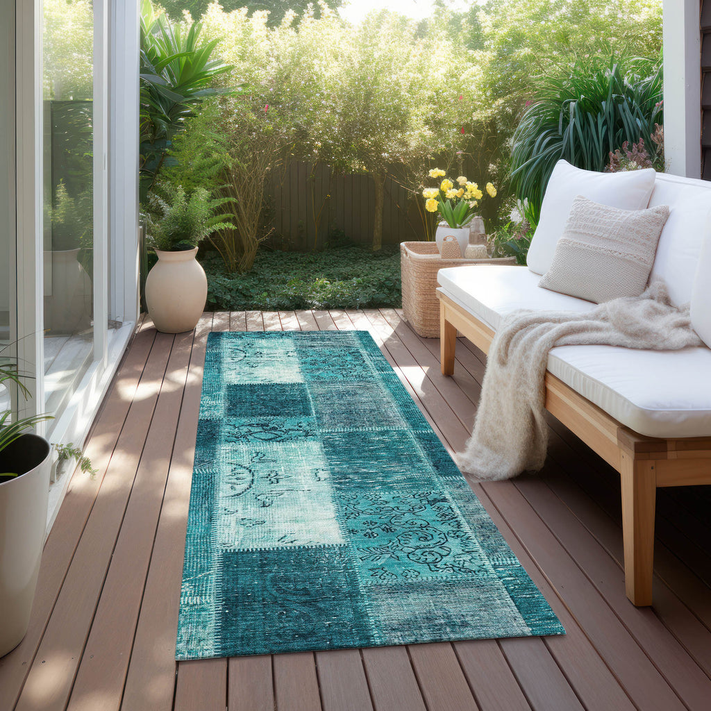addison chantille acn631 teal rug