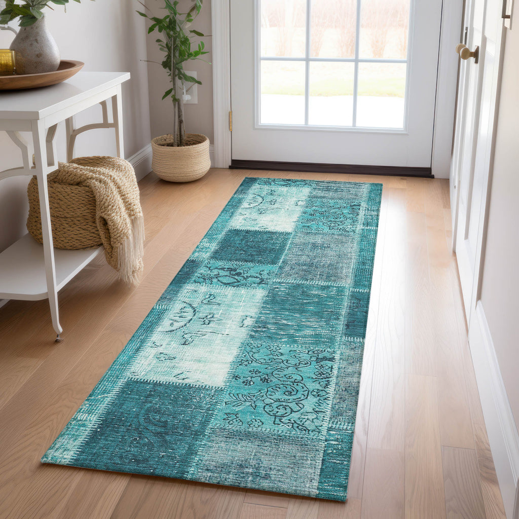 addison chantille acn631 teal rug