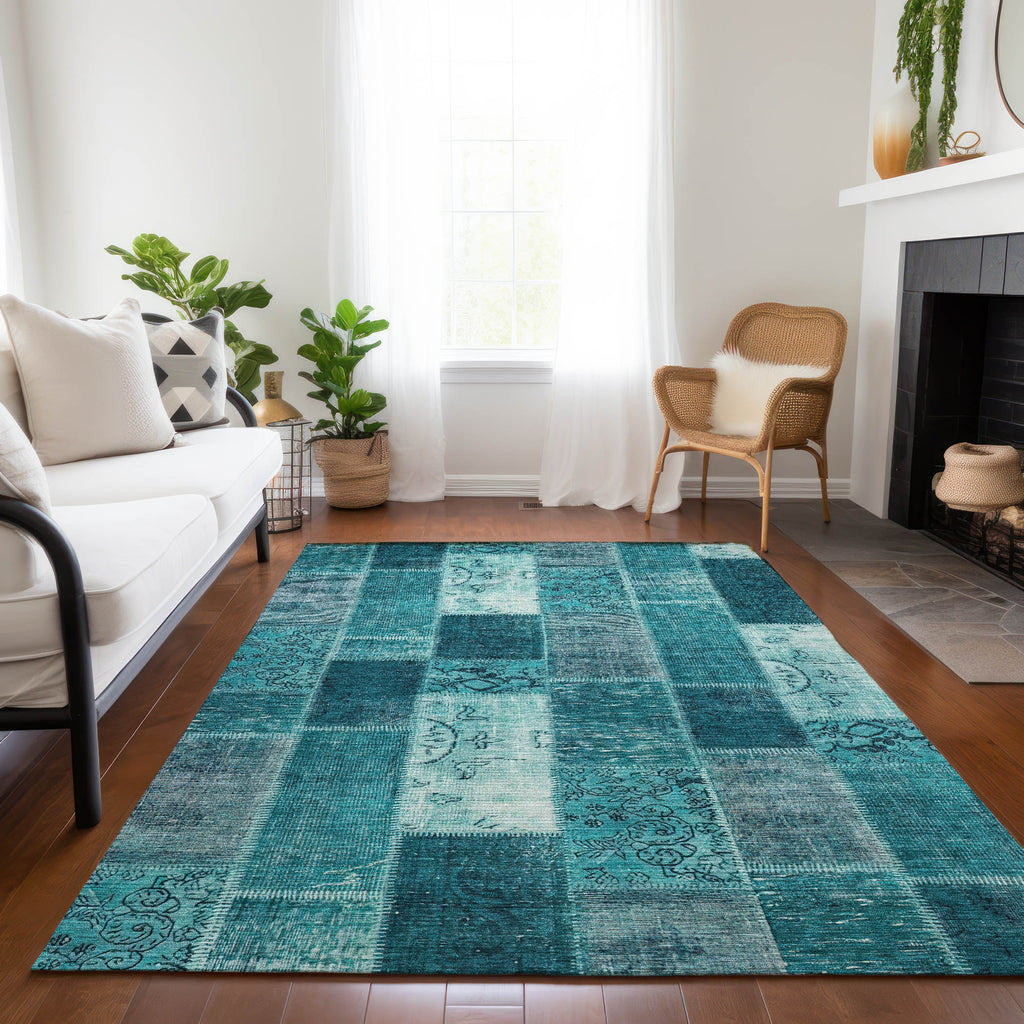 addison chantille acn631 teal rug