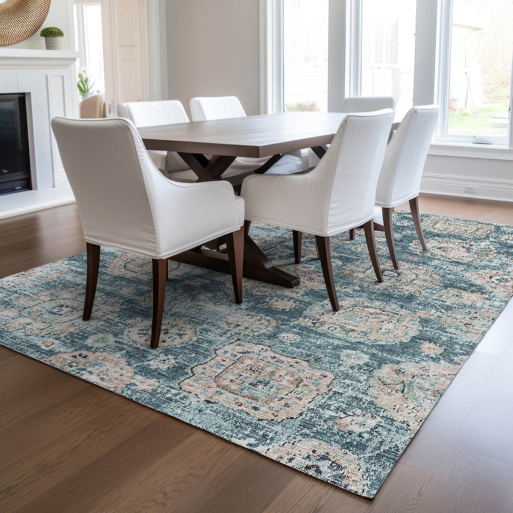 addison chantille acn634 teal rug
