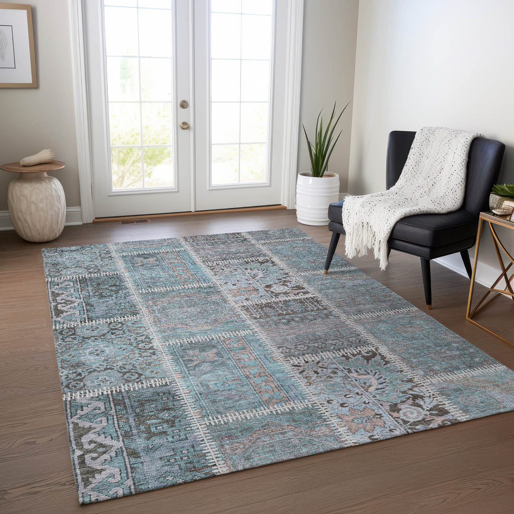addison chantille acn635 teal rug