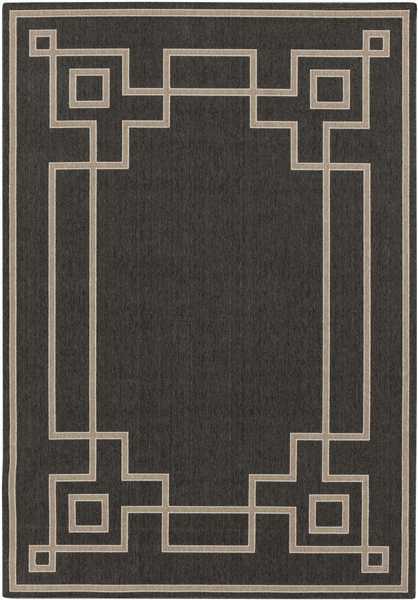 Rectangular Surya Rug Co. Alfresco Charcoal Rug | Charcoal Rugs | Rugs Done Right 