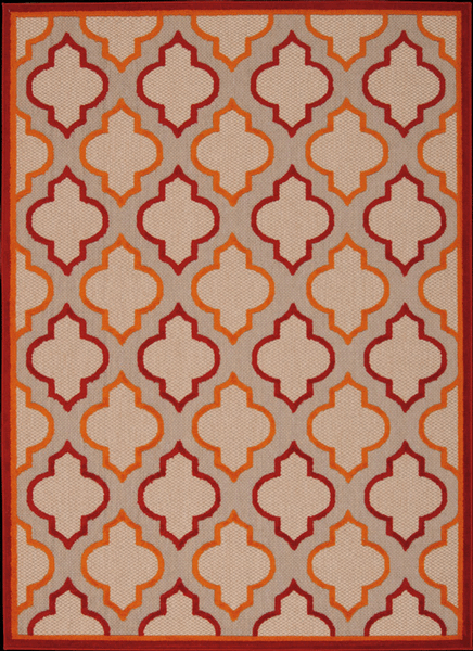 Nourison Clearance Aloha ALH06 Red Rug