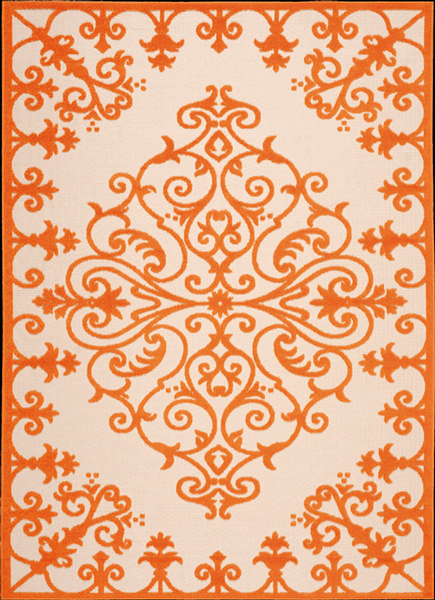 Nourison Clearance Aloha ALH12 Orange Rug