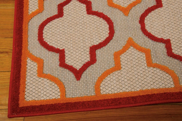Nourison Clearance Aloha ALH06 Red Rug