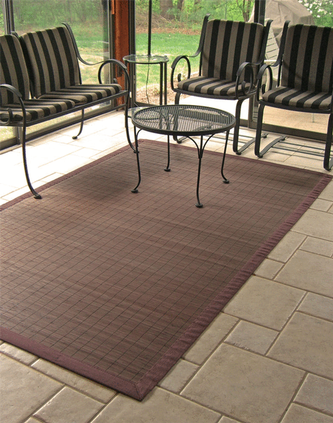 Anji Mountain Bamboo Rug, Co. Traditional Bamboo AMB0012 Coffee Rug
