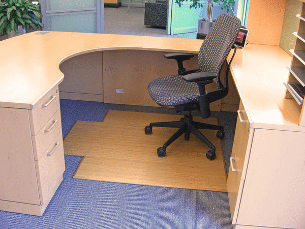 Anji Mountain Bamboo Rug, Co. Bamboo Desk Chair Mat AMB0500-1002 Natural Rug