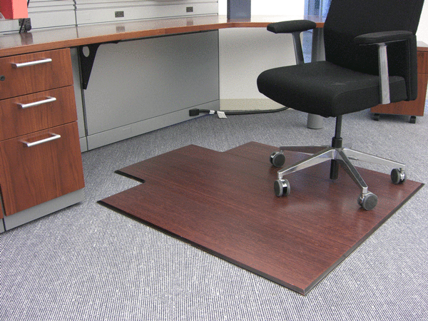 Anji Mountain Bamboo Rug, Co. Bamboo Desk Chair Mat AMB0500-1003 Dark Cherry Rug
