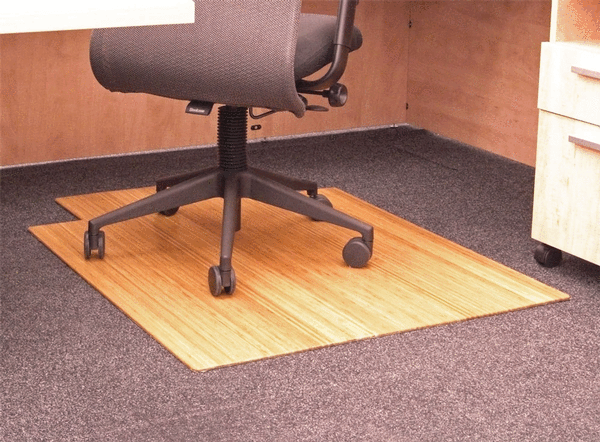 Anji Mountain Bamboo Rug, Co. Bamboo Desk Chair Mat AMB24003 Natural Rug