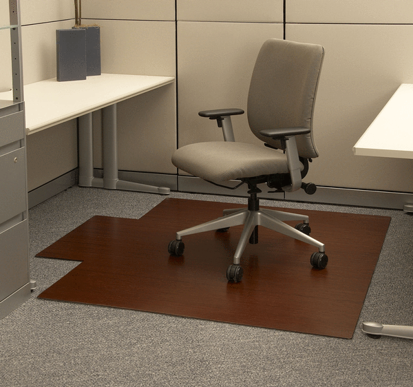 Anji Mountain Bamboo Rug, Co. Bamboo Desk Chair Mat AMB24025 Dark Cherry Rug