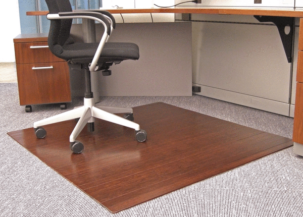 Anji Mountain Bamboo Rug, Co. Bamboo Desk Chair Mat AMB24035 Dark Cherry Rug