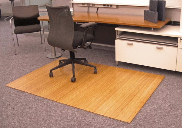 Anji Mountain Bamboo Rug, Co. Bamboo Desk Chair Mat AMB24040 Natural Rug