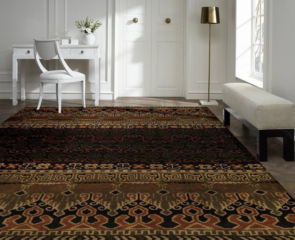 Rugs Done Right Acton AT56 Black / Rust Tones Rug