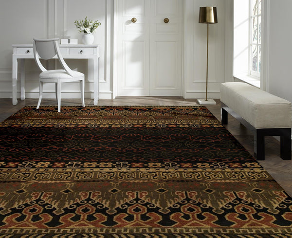 Rugs Done Right Acton AT56 Black / Rust Tones Rug