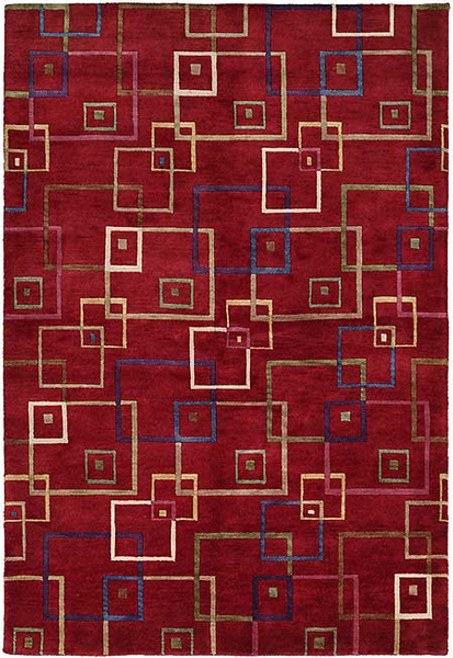 HRI Tibetan AR383 Red Rug