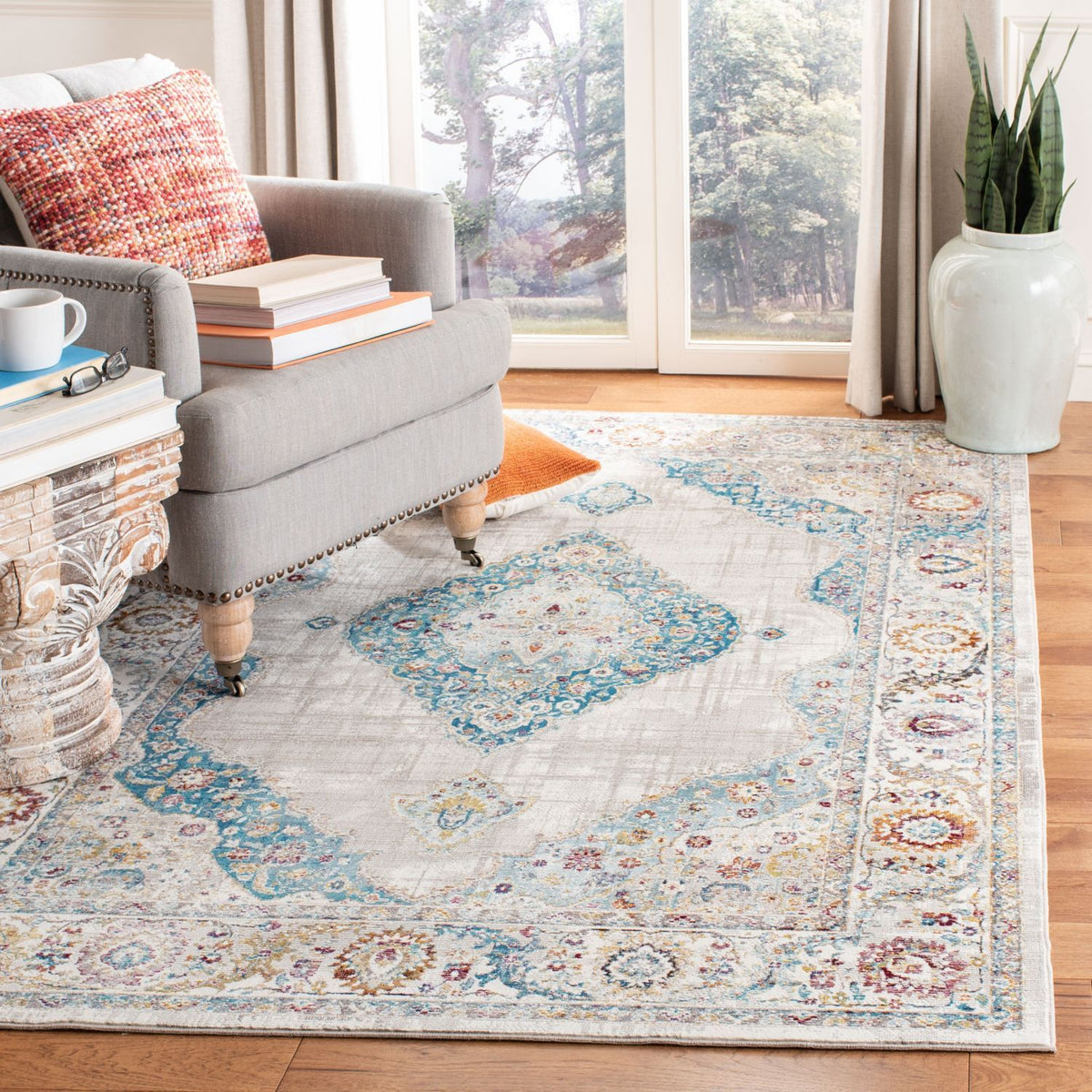 safavieh clearance aria ara116a blue ivory rug