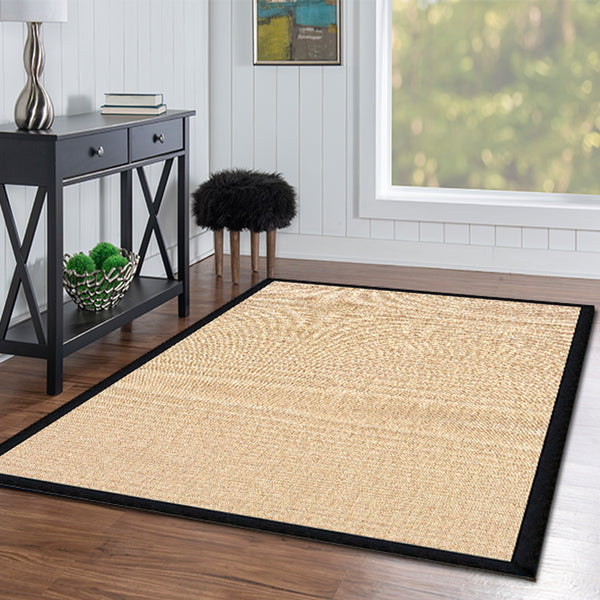 linon home decor athena at0121 natural black rug