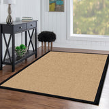linon home decor athena at0221 sisal black rug