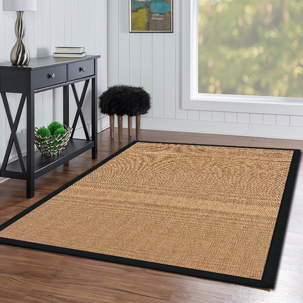 linon home decor athena at0301 cork black rug
