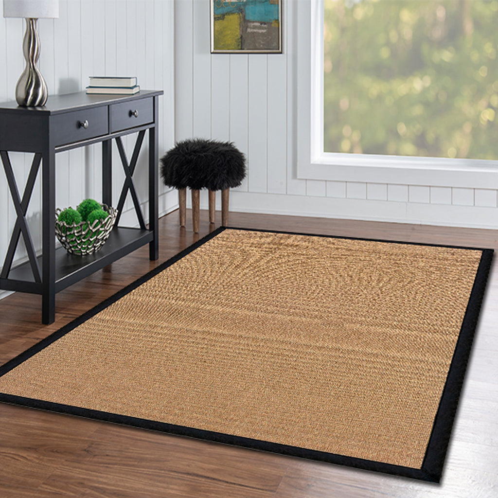 linon home decor athena at0321 cork black rug
