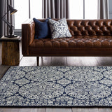 Surya rug co. | Blue rug | Smithsonian | rugs done right