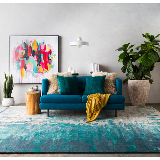 Surya Rug Co. Banshee Teal Rug | New Zealand Rugs | Rugs Done Right 