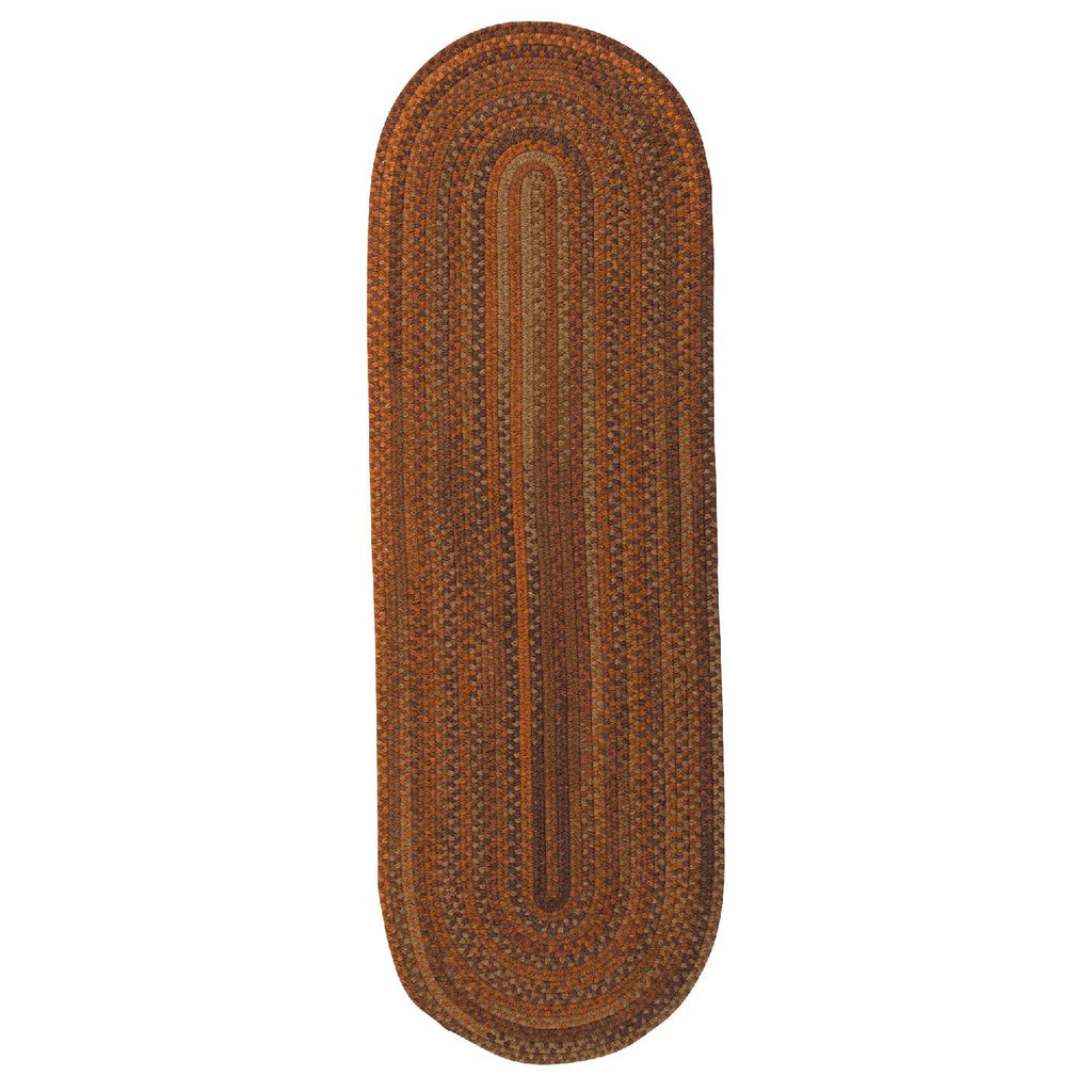 colonial mills braided wool ba70 rust rug