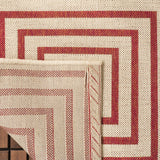 safavieh clearance beach house bhs123q red creme rug