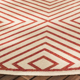 safavieh clearance beach house bhs123q red creme rug