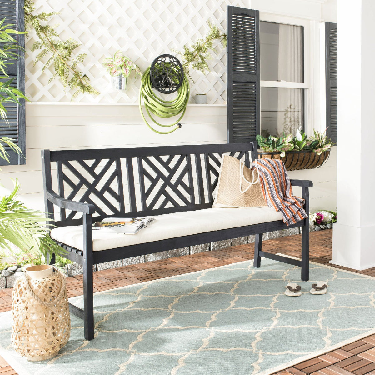 Safavieh Clearance Beach House BHS125K Aqua Rug