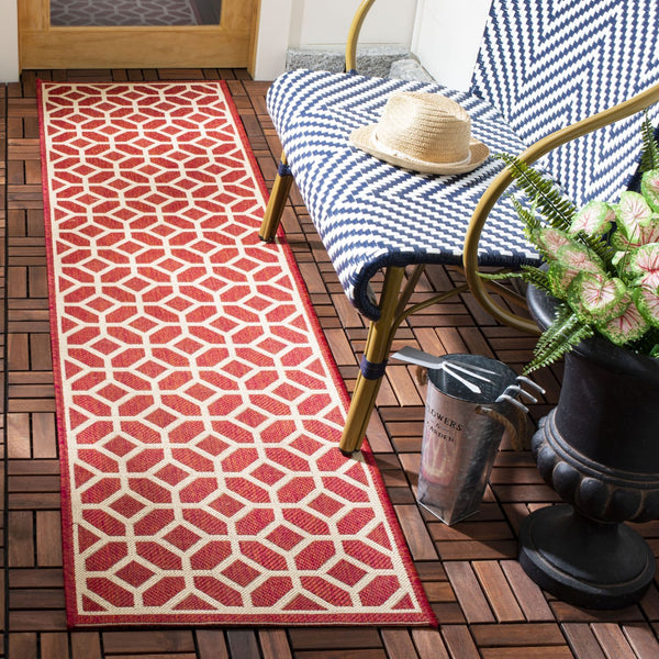 safavieh clearance beach house bhs127q red creme rug