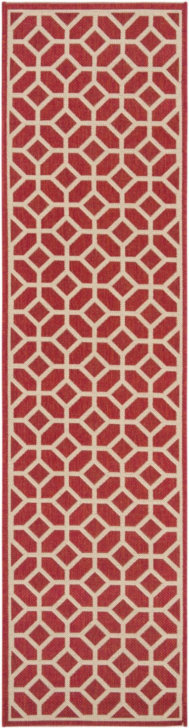 safavieh clearance beach house bhs127q red creme rug