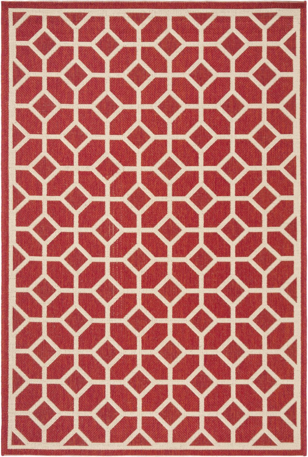 safavieh clearance beach house bhs127q red creme rug