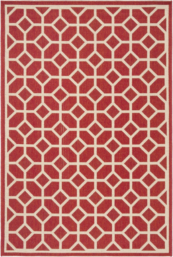 safavieh clearance beach house bhs127q red creme rug