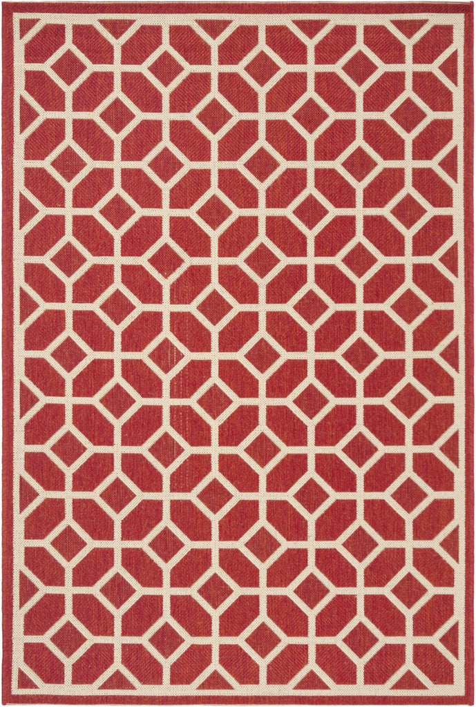 safavieh clearance beach house bhs127q red creme rug